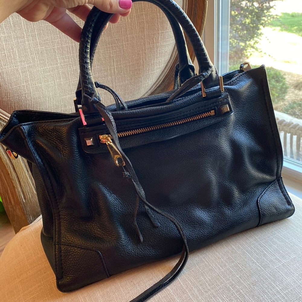 Black Rebecca Minkoff Tasseled Tote Bag